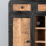 Industrial Design Wine Rack Bar Cabinet - NH303013
