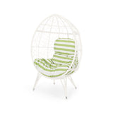 Indoor Wicker Egg Shape Chair with Cushion - NH813113