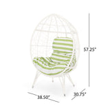 Indoor Wicker Egg Shape Chair with Cushion - NH813113