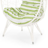 Indoor Wicker Egg Shape Chair with Cushion - NH813113