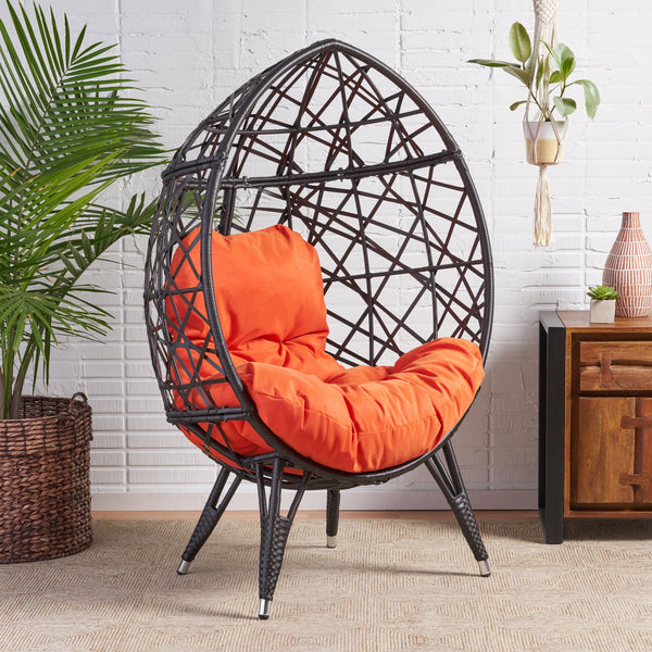 Indoor Wicker Egg Chair with Cushion - NH323113