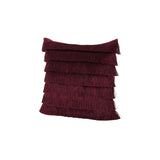 Glam Square Fabric Pillow Cover with Fringes - NH824013