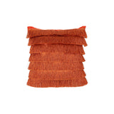 Glam Square Fabric Throw Pillow with Fringes - NH502213