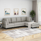 Contemporary Fabric Sectional Sofa with Ottoman - NH829013