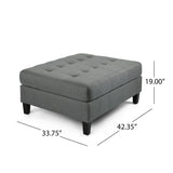 Contemporary Fabric Sectional Sofa with Ottoman - NH829013