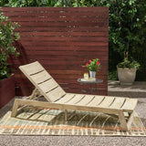 Outdoor Wood and Iron Chaise Lounge - NH118903