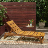 Outdoor Wood and Iron Chaise Lounge - NH118903