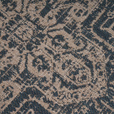 Outdoor Medallion Area Rug, Tan and Blue - NH145803