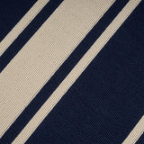 Outdoor Stripe Area Rug, Navy and Ivory - NH745803