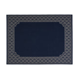 Outdoor Border Area Rug, Navy and Ivory - NH155803