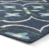Outdoor Medallion Area Rug, Blue and Green - NH365803