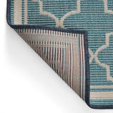 Outdoor Ombre Area Rug, Blue and Ivory - NH375803