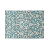 Foam Outdoor Botanical Area Rug, Blue and Ivory - NH775803