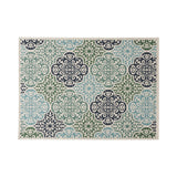 Outdoor Medallion Area Rug, Ivory and Multi - NH585803