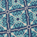 Outdoor Trellis Area Rug, Navy and Blue - NH095803