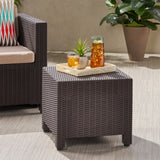 Outdoor Wicker Print Side Table - NH551113