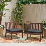 Outdoor Acacia Wood Club Chair (Set of 2) - NH609013