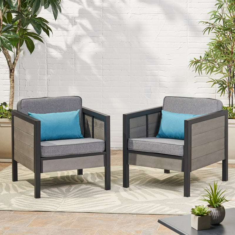 Outdoor Club Chair with Cushions (Set of 2) - NH474113