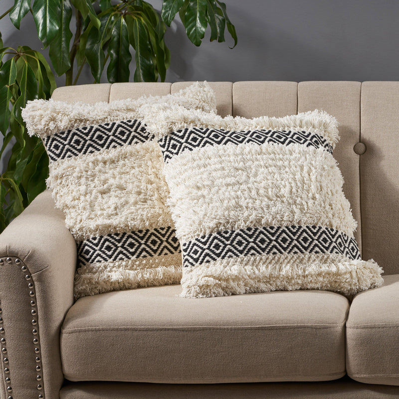 Boho Cotton Throw Pillow (Set of 2) - NH085013