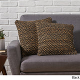 Boho Jute and Cotton Throw Pillow (Set of 2) - NH806013