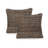 Boho Jute and Cotton Throw Pillow (Set of 2) - NH806013