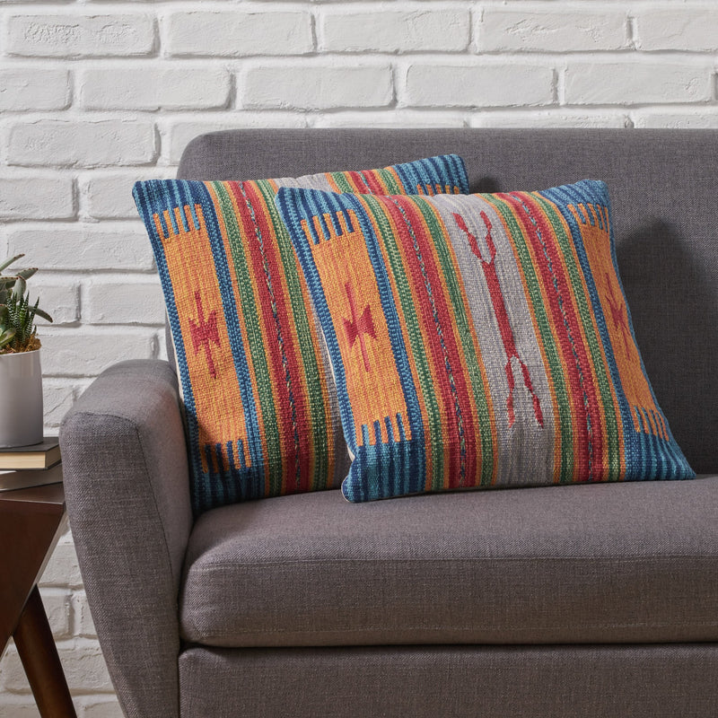 Boho Cotton Throw Pillow (Set of 2) - NH426013