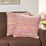 Boho Cotton and Wool Throw Pillow (Set of 2) - NH236013