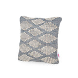Boho Cotton and Wool Throw Pillow - NH691213