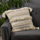 Boho Yarn and Cotton Pillow Cover - NH317013