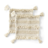 Boho Yarn and Cotton Throw Pillow - NH202213