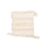 Boho Yarn and Cotton Throw Pillow - NH202213