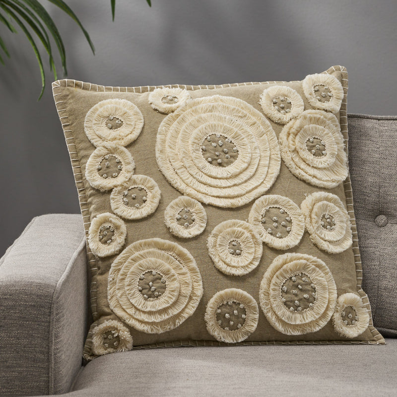 Boho Cotton Throw Pillow - NH452113