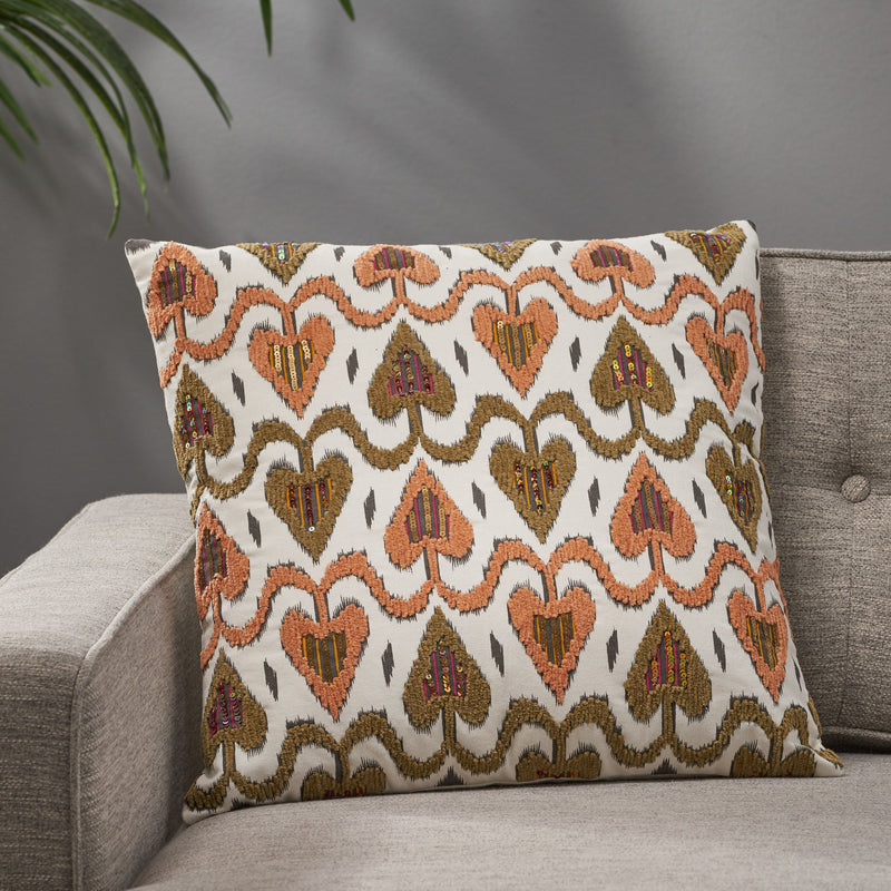 Boho Cotton Throw Pillow - NH272113