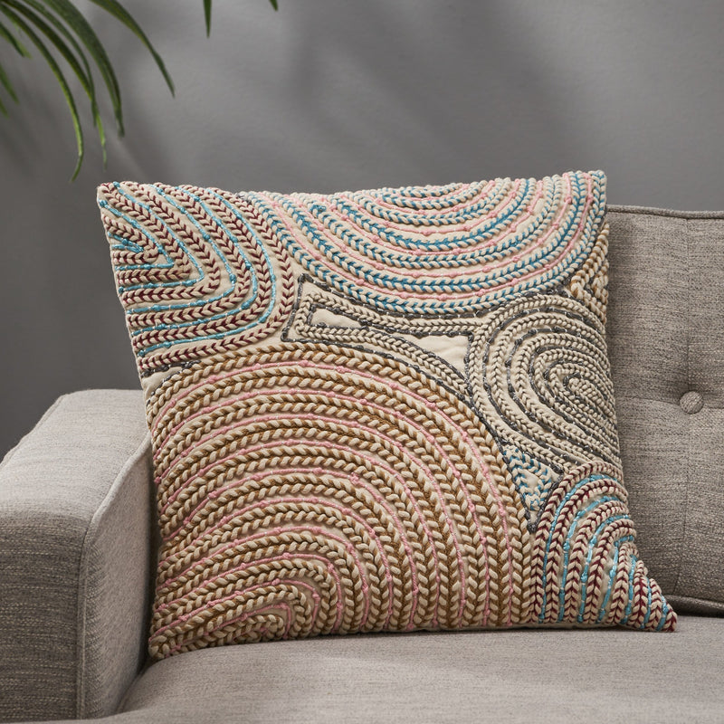 Boho Cotton Throw Pillow - NH672113