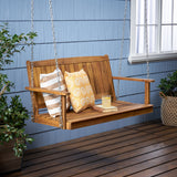 Outdoor Aacia Wood Porch Swing - NH658903