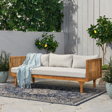 Outdoor 3 Seater Acacia Wood Daybed - NH441313