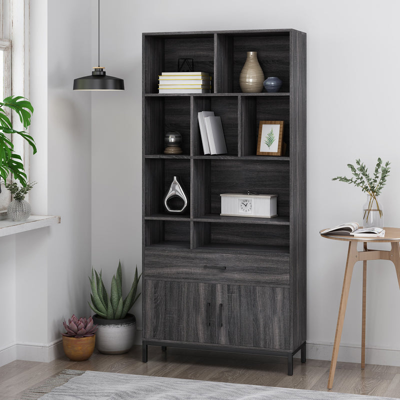 Bookcase With Storage Cabinet & Drawer - NH398013