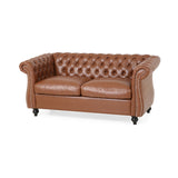 Traditional Chesterfield Loveseat and Club Chair Set - NH072313