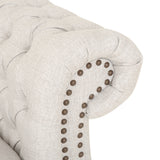 7 Seater Tufted Fabric Chesterfield Sectional - NH704013