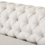 6 Seater Tufted Fabric Chesterfield Sectional - NH904013