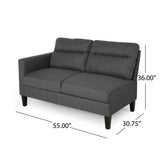 Modern Fabric Upholstered 4 Seater Sectional Sofa with Chaise Lounge - NH602113