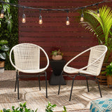 Outdoor Modern Faux Rattan Club Chair (Set of 2) - NH860113