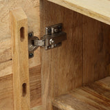 Modern Mango Wood and Iron Side Table - NH497013