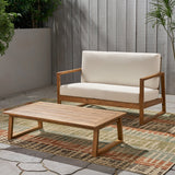 Outdoor Acacia Wood Chat Set with Coffee Table - NH073013