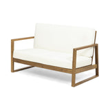 Outdoor Acacia Wood Chat Set with Coffee Table - NH073013