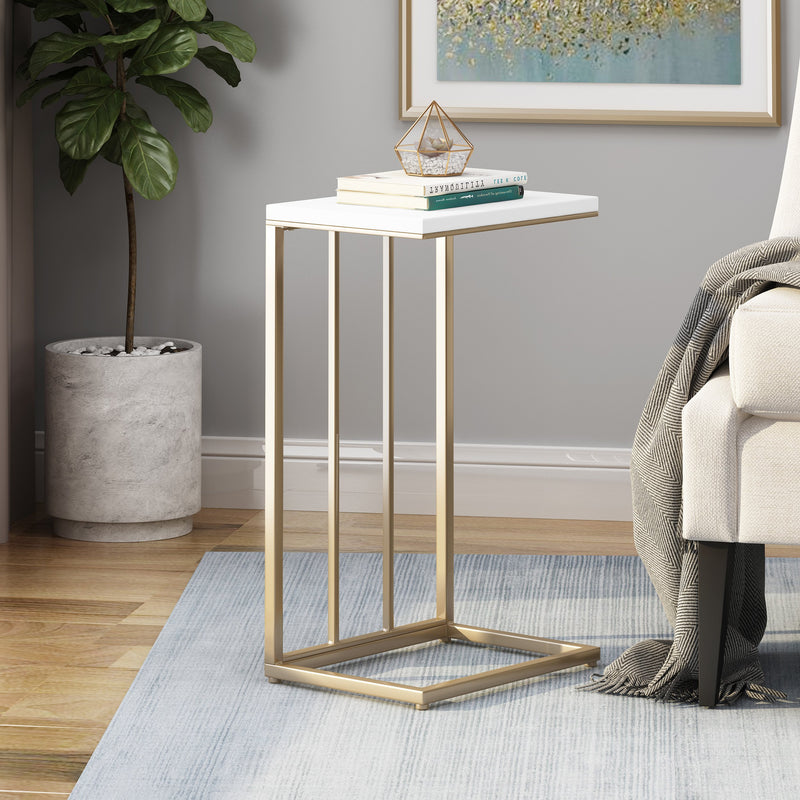 Modern Glam Faux Wood End Table - NH102013
