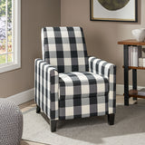 Contemporary Fabric Upholstered Push Back Recliner - NH846113