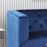Velvet Upholstered Tufted 3 Seater Sofa - NH312113