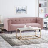 Mid-Century Modern Fabric Upholstered Tufted 3 Seater Sofa - NH412113
