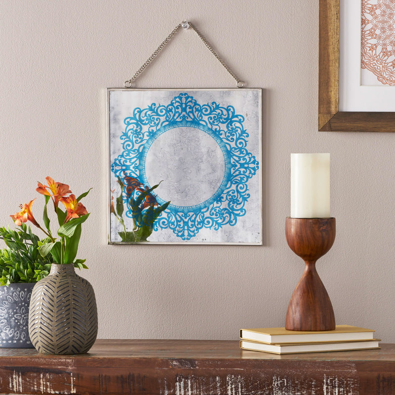 Oriental Tempered Glass Wall Accessory - NH830113